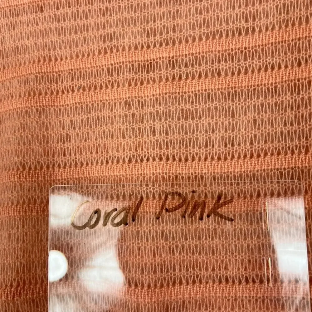 Pilcro Stitched Cashmere Sweater Women's Small Peachy Pink Crop Boxy